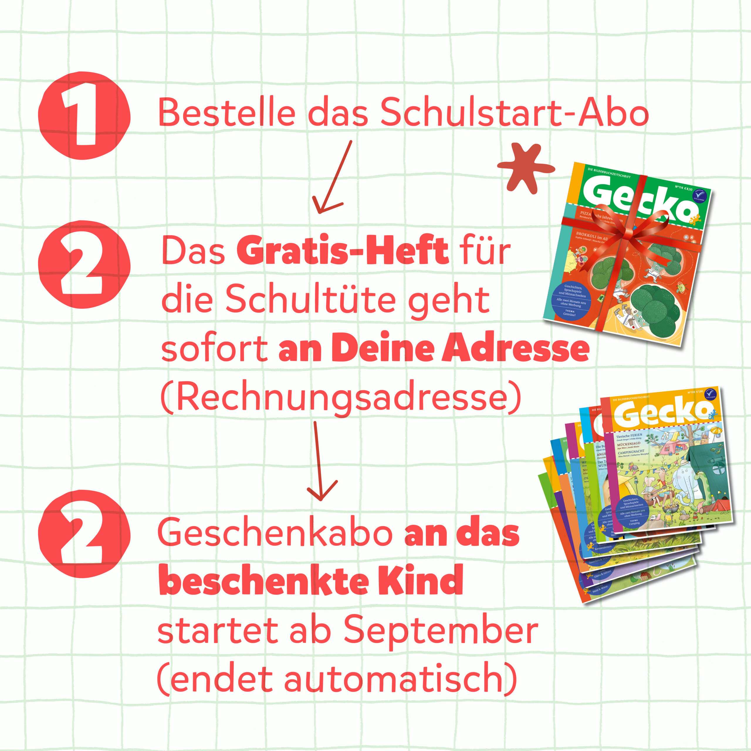Schulstart-Geschenkabo 6+1 mit Gratisheft für die Schultüte – Bild 2