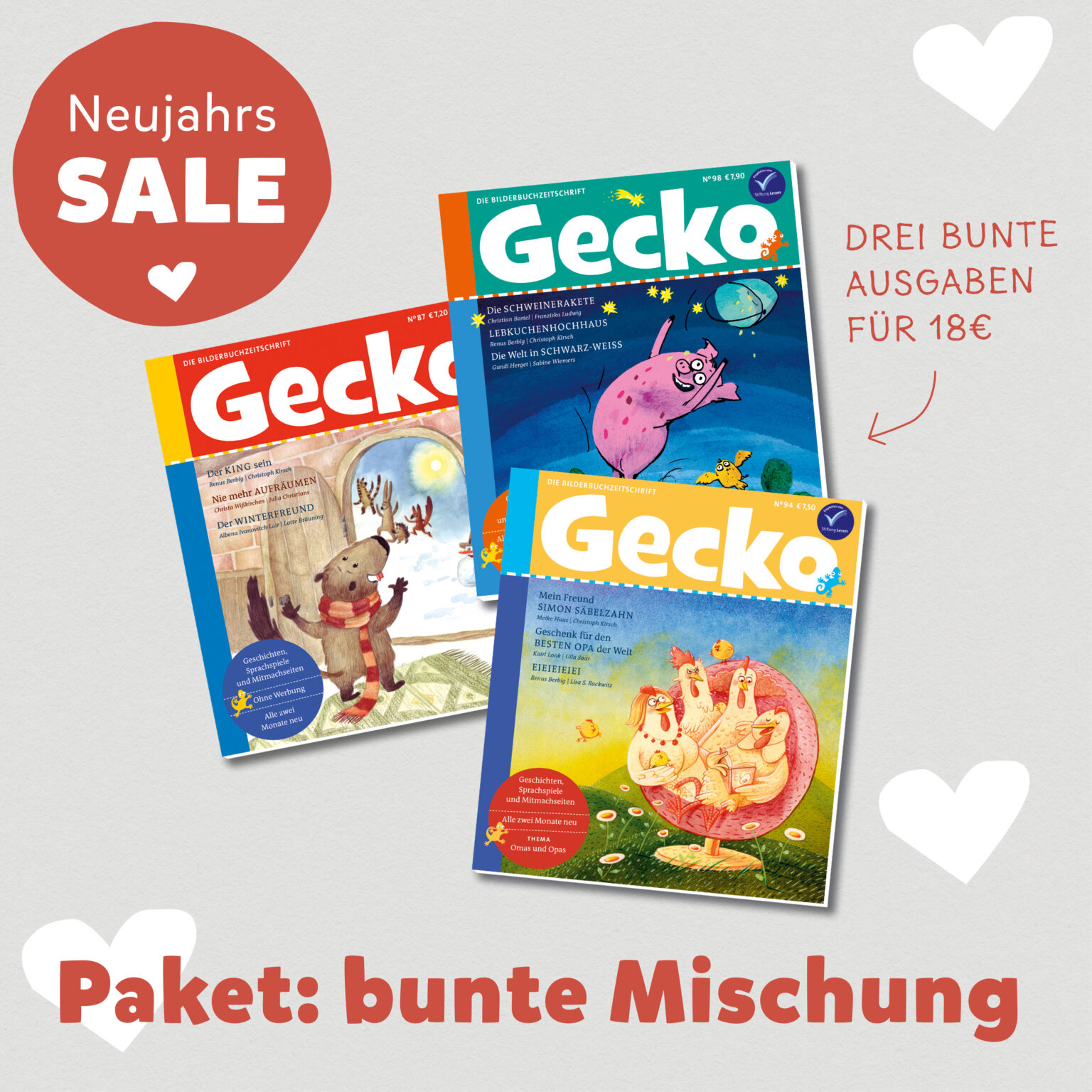 Gecko Kinderzeitschrift - Geschichtenmagazin für Kinder ab 4 Jahren