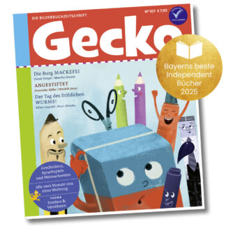 Cover von Gecko 107 mit Plakette: Bayrischer Verlagspreis 2025