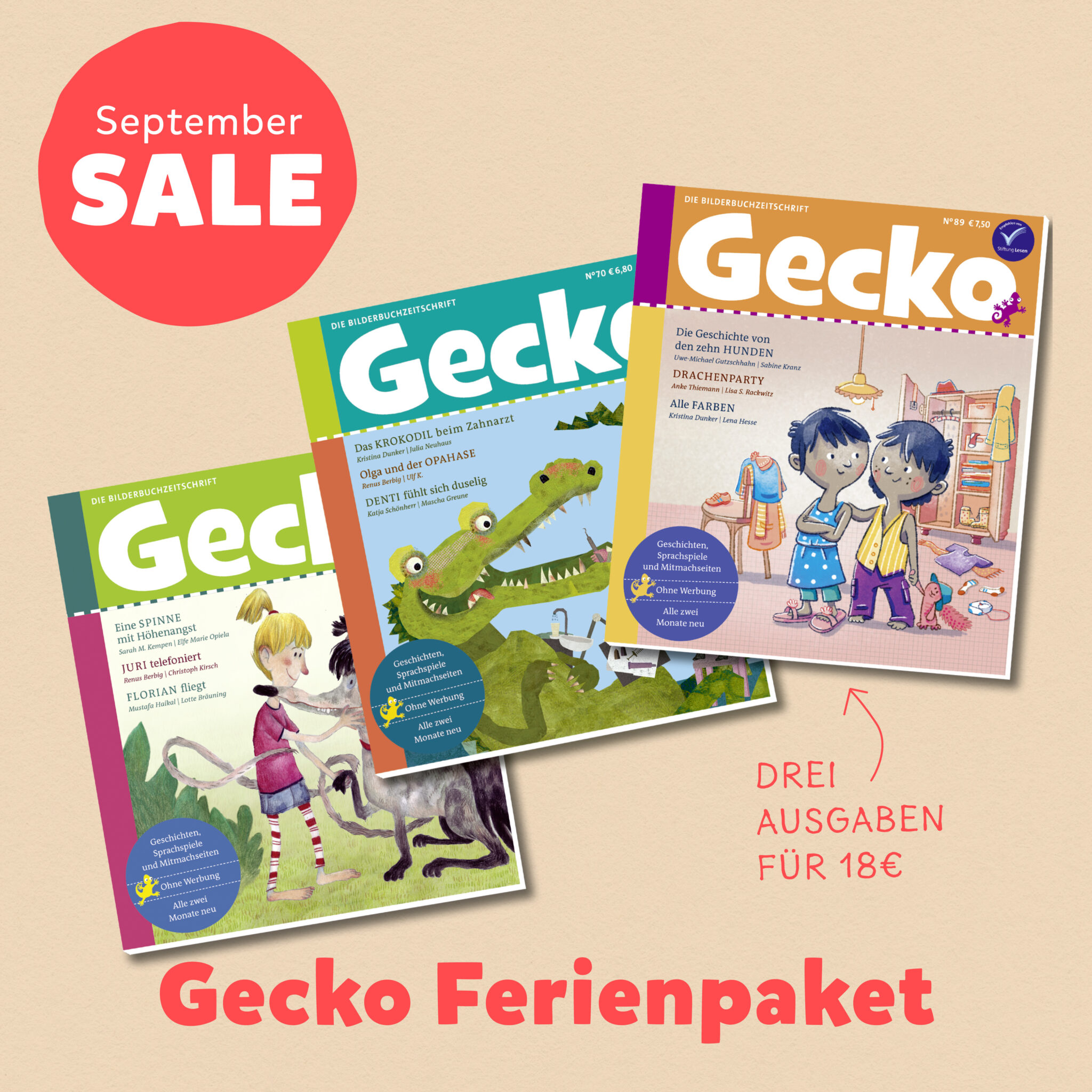 Gecko Kinderzeitschrift - Geschichtenmagazin für Kinder ab 4 Jahren