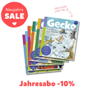 Neujahrsaktion Gecko Jahres-Abo